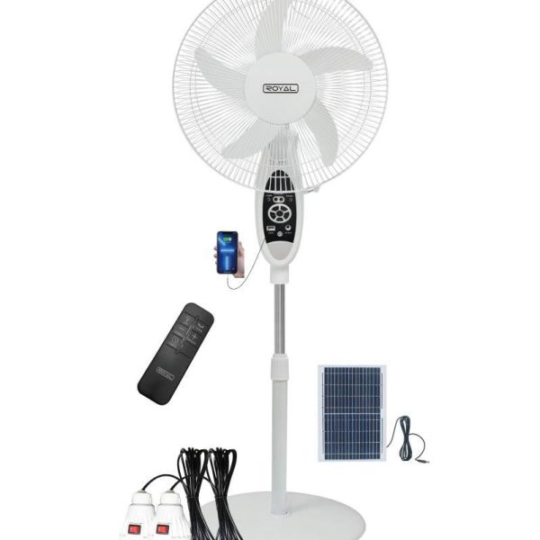 VENTILADOR RECARGABLE/SOLAR 18" ROYAL
