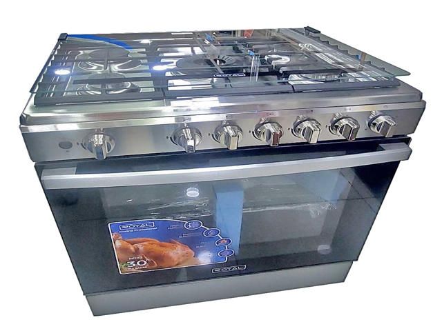 ESTUFA GAS 30" 5Q ACERO ROYAL