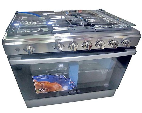 ESTUFA GAS 30" 5Q ACERO ROYAL