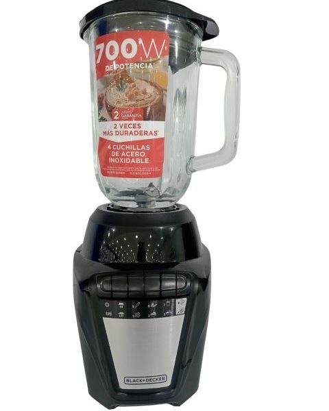 LICUADORA 700W 8V VIDRIO NEGRO B+D