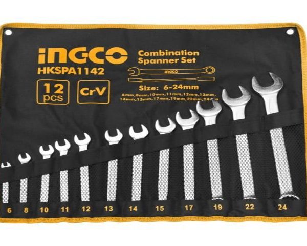 JUEGO DE LLAVES COMBINADAS DE 12 PIEZAS INGCO