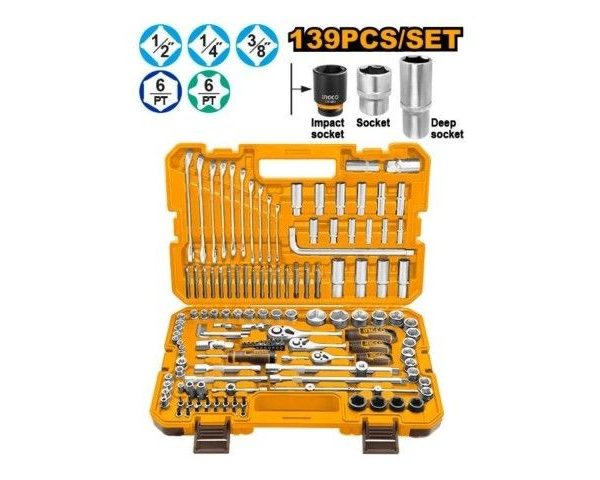 SET HERRAMIENTAS 139 PCS INGCO