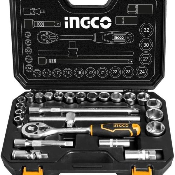 JUEGO 25 SOCKET 1/2" INGCO