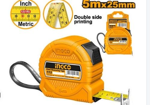 CINTA MÉTRICA DE ACERO 5M INGCO