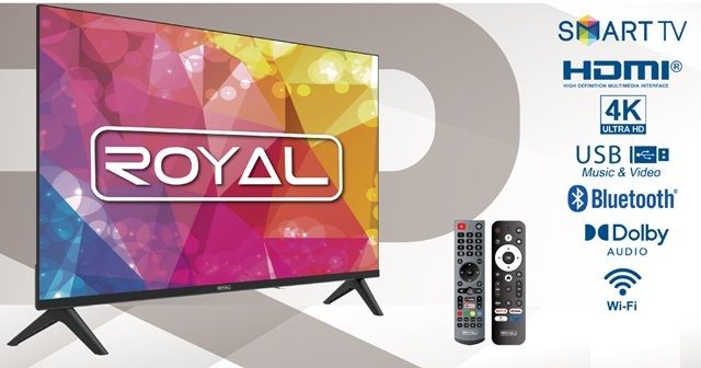 LED 50" SMART 4K 2 CONTROLES BTOOTH ROYAL